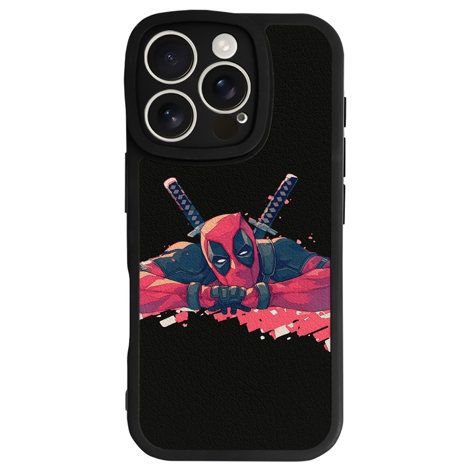 （画像用） Deadpool デッドプール 【iPhone 16シリーズ対応】シリコンスマホケース（レザー調） 材質：シリコン